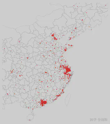 Geographical distribution of companies highly dependent on Taiwan imports